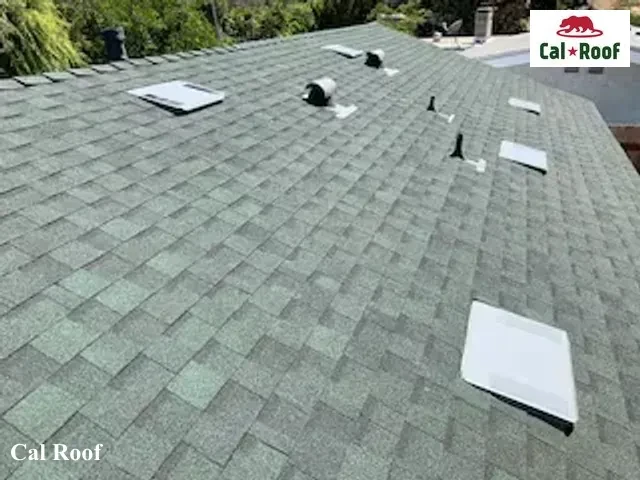 Newly Installed Roof Shingles with Vents