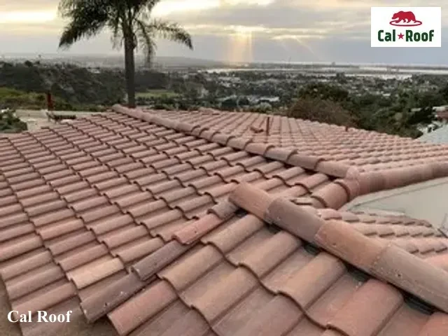 Tiled Roof Overlooking Scenic Landscape